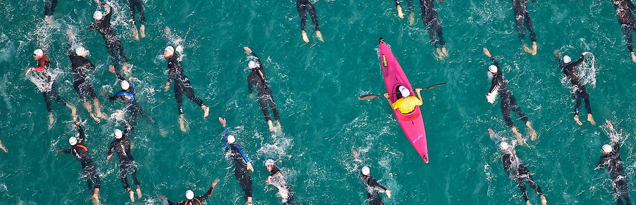 Man kayaking